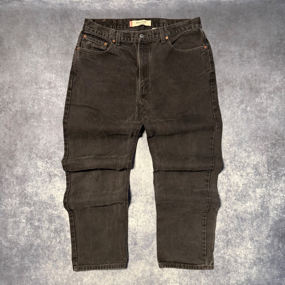 Vintage Levis 505 Regular Fit Jeans Mens 36x32 Black Denim Made in Canada